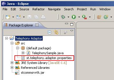 Adaptor project in Eclipse IDE. If File Operation dialog is displayed, select Copy files and click OK.