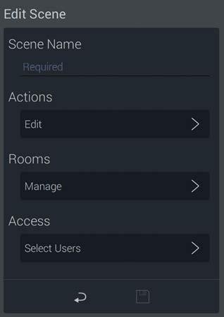 To start a new scene, tap Add New Scene to access the Edit Scene menu. 2.