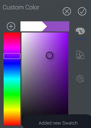 Drag the slider bar to adjust the hue and the circle within the plane to further adjust intensity and saturation of the chosen hue.
