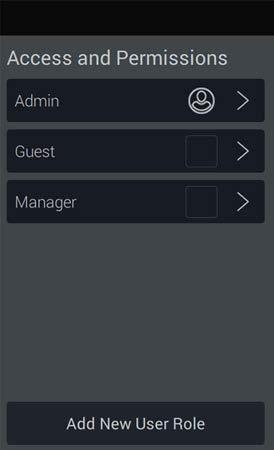In the Edit User Role dialog box, add a user name and select the access level (Manager, Guest).
