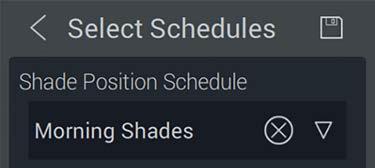 DEVICE SETTINGS: DEVICES - SHADES 1. Tap on Shades to change properties and settings. 2.