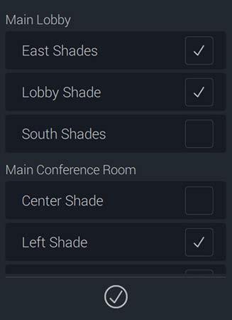GROUPS: SHADE GROUPS Create shade groups to control all at once. 1. Return to the main Group menu and select Shade Groups. 2.