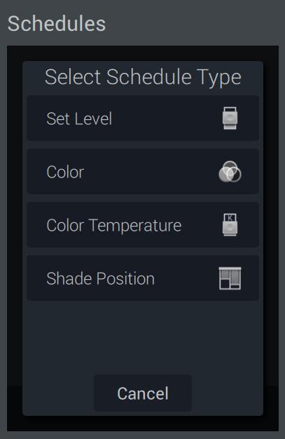 DEVICE SETTINGS: SCHEDULES: SETTING SCHEDULES Schedules can easily be added directly within the user interface.
