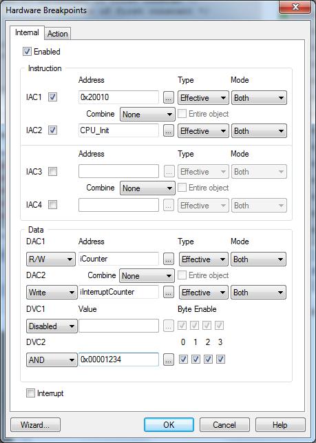 5 Access Breakpoints Access Breakpoints are available for PPC440 and PPC460 CPUs.