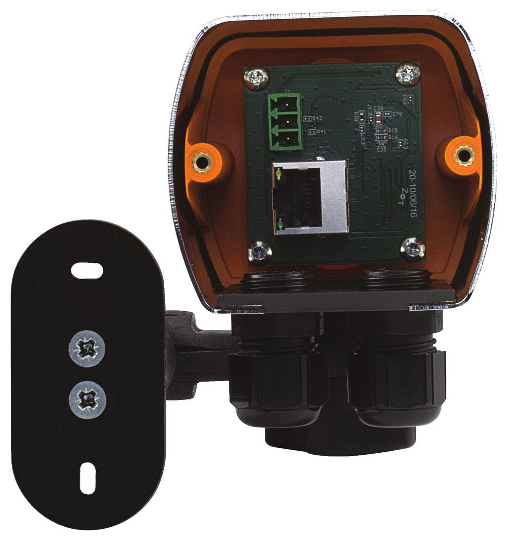 MONITIR Series Thermal Imaging Cameras User Manual 1 Remove rear weather cap from camera to expose Ethernet socket and power terminals.