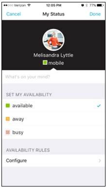 Choose which Contacts and Directories (Local or Application) to view on the main page. View Chat History, Call History and access Voicemails. Make a new phone or video call using the Dial Pad.