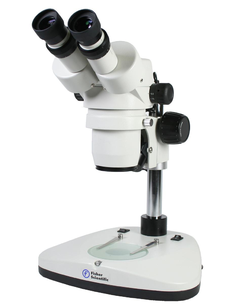 Stereo Zoom Microscopes (0.75X-5X) The convenience and versatility of viewing a large picture at 7.