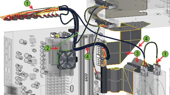 Example of a Cable and Harness Design The types and quantity of connectors, wires, cables, and harnesses vary from design to design.