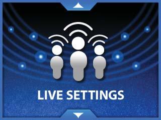 4 Operation LIVE Settings Activation of the LIVE services (when required), Smart Drivers display mode and LIVE report mode.