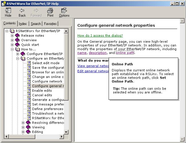 4 FINDING THE INFORMATION YOU NEED Finding definitions Within the RSNetWorx for EtherNet/IP help, blue