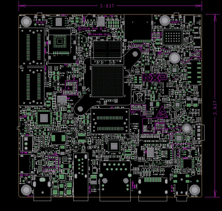 Figure 2. i.mx 8M EVK board overview 2.1. Processor The i.