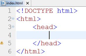 Start an HTML5 Document Type <head> this tag defines where