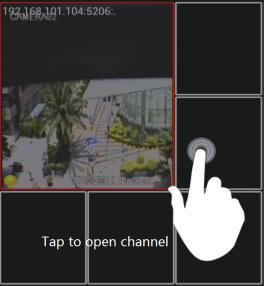 Click Screen mode button to select channel as shown in Fig 1. When there is video playing in a screen, you can switch the channel by pressing and holding the screen as shown in Fig 2.