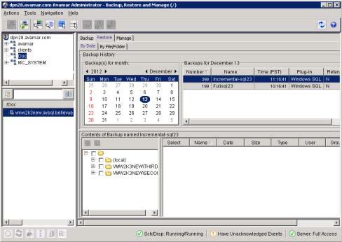 Application consistent SQL virtual machine image backup The first backup in the list is the forced incremental backup.