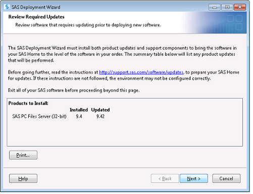 Installing the SAS PC Files Server from the SAS Deployment Wizard 13 then you can continue
