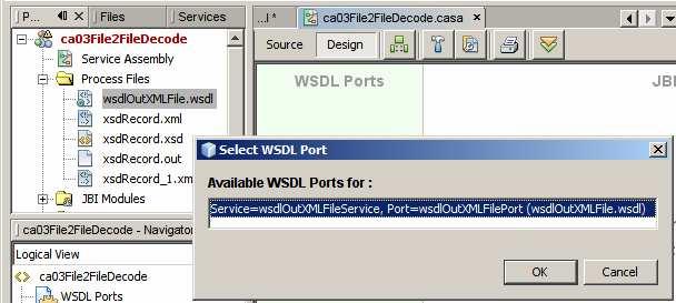 Figure 4-10 Load WSDL Port Step 1 Choose the WSDL Port from the list (there will only be