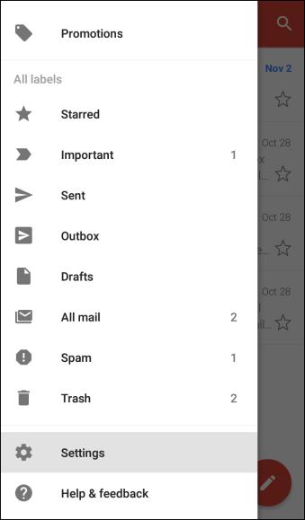 Gmail Settings You can access settings for the Gmail app and for your individual Gmail