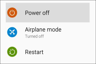 Turn Your Phone Off 1. Press and hold the Power/Lock key to open the phone options menu. 2. Tap Power off > Power off to turn the phone off. Your phone will power off.