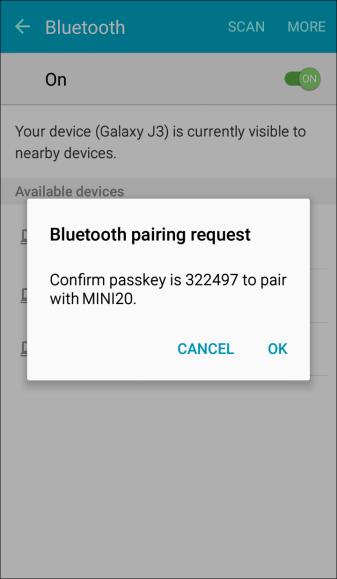 The Bluetooth device is paired to your phone. Unpairing from a Paired Device 1.