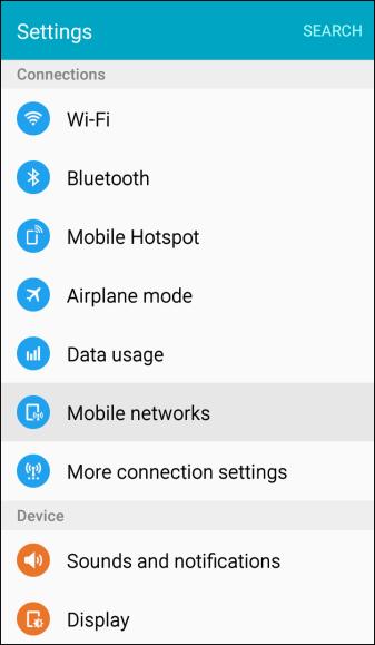 Mobile Networks Settings The Mobile networks settings menu allows you to configure your mobile network connections. Set options for network selection and data service. 1.
