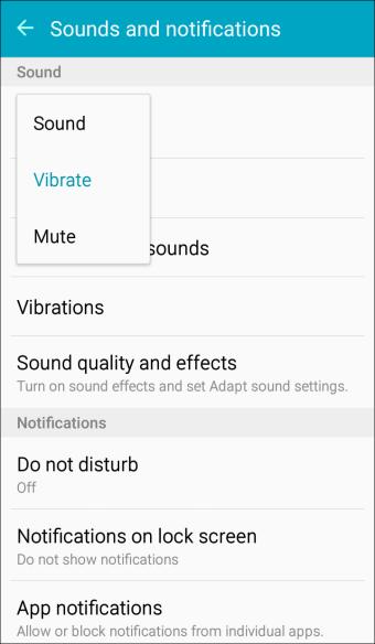 2. Tap Sound mode, and then choose a mode: Volume Sound: Your phone uses the sounds, vibrations, and volume levels you have chosen in Sound settings for notifications and alerts.