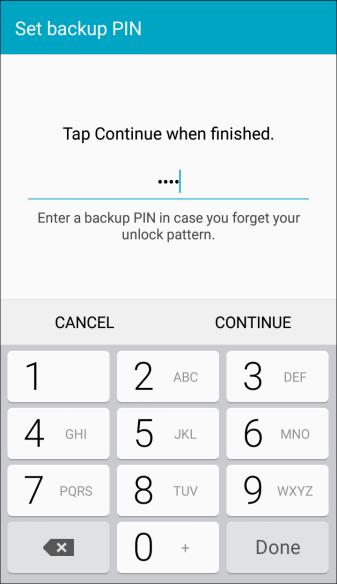 4. When prompted, draw the screen unlock pattern again, and then tap Confirm. The screen unlock pattern is saved.