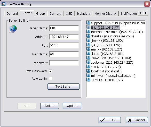 Operation Tool 6. Remote Access NUUO systems have three remote tools to remote access metadata data: NUUO Remote Live Viewer application tool, Playback application tool, and web browser.