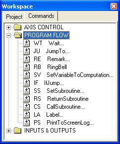 Program Flow branch Icon Command Levels Description