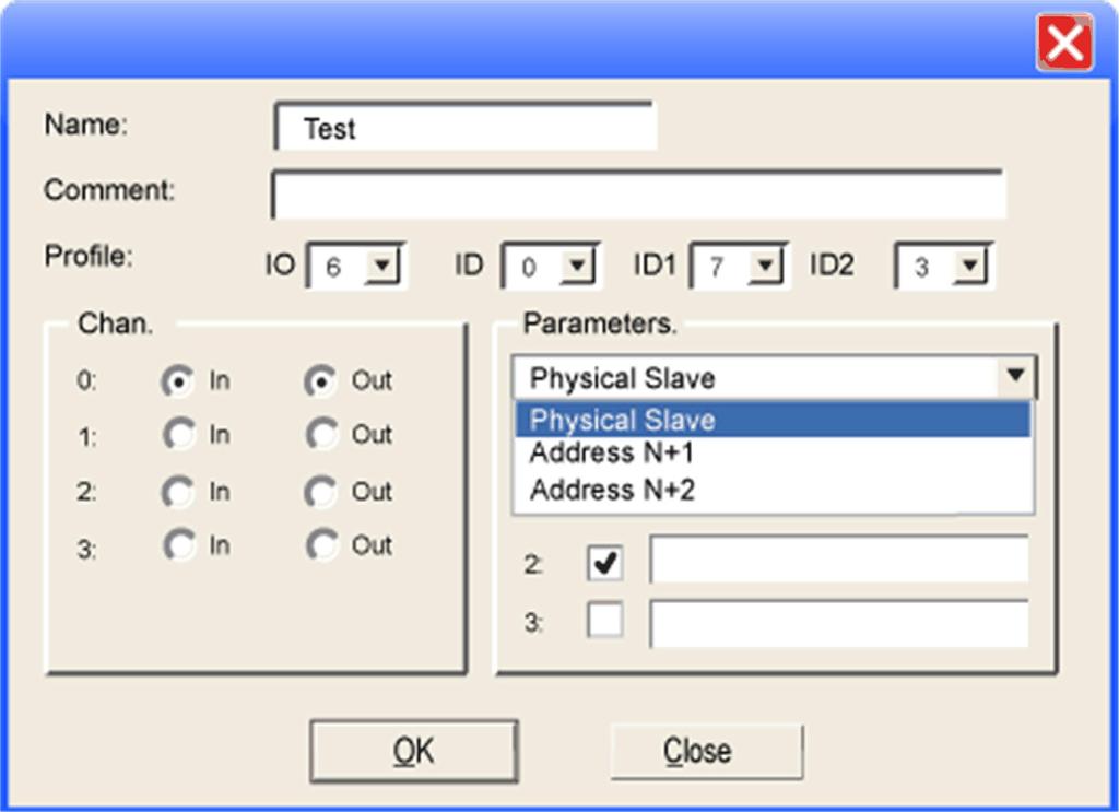AS-Interface Bus Configuration Virtual slave profile (Adr + 2) Virtual slave profile (Adr + 3 S-6.0..5 S-6.0..6 S-6.0..6 When a S-6.