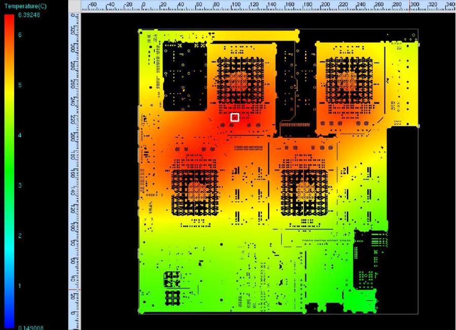 half of Xilinx specs Effective voltage drop further reduced by power supply sense lines Temperature PCB stack-up has high