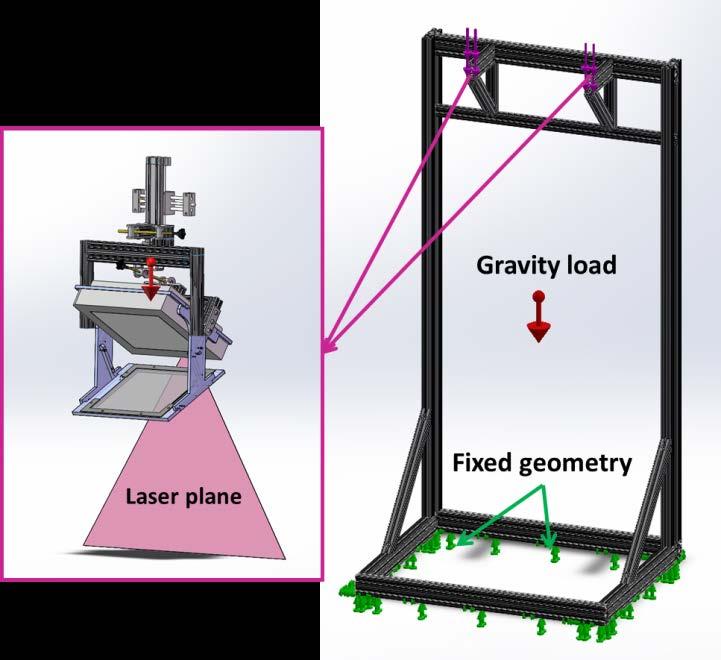 Figure 4-4: (Left) the image overlay device detached from the main frame, red arrow