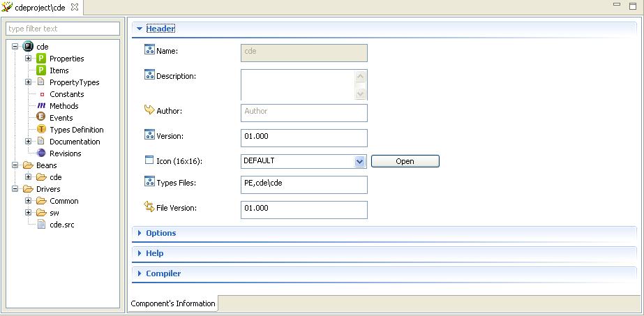Creating embedded component Figure 1-3. Component editor The Component Development Environment provides an independent and specific editor for each one of the supported features of the component.