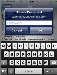 Step 4: Input itunes Store password and