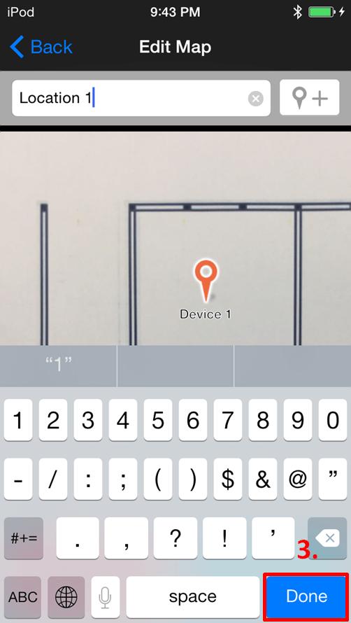 3. Using a displayed keyboard, enter the map name and tap "Done". 4. Tap the "Update" button and, save editing.