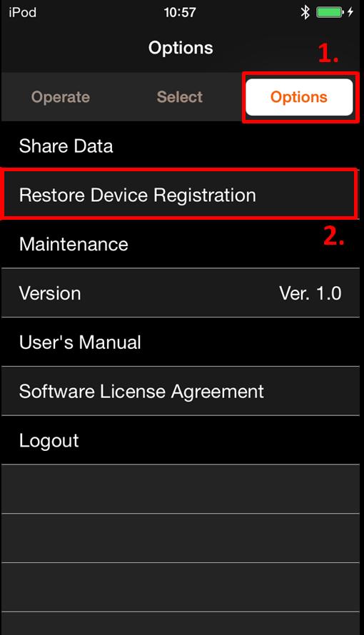 registered state of devices that are no longer displayed can be restored.