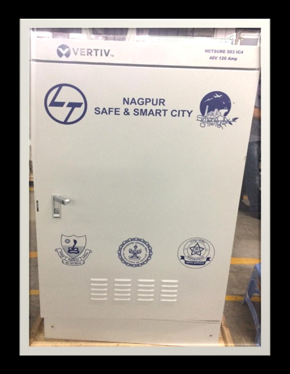 SMART CITY - NAGPUR CRITICAL SPECS 48VDC & 24VDC Power Equipment Space for Equipment Mounting & Batteries Fan filter solution IP55 With 4 Hrs Back up Base mount with Bottom Cable entry Application: