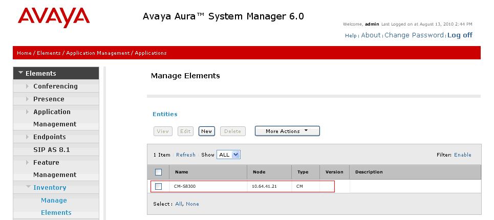 Attributes section. System Manager uses the information entered in this section to log into Communication Manager using its administration interface.