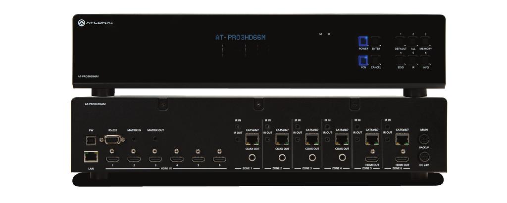 Atlona PRO3HD Matrix Switcher Family AT-PRO3HD66M Easier to Install, Better Value Matrix switchers route sources to displays so devices can be shared in multiple spaces simultaneously.