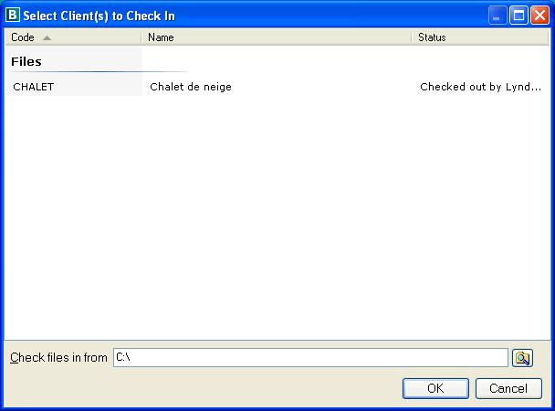 Chapter A2: BankLink Books clients To check a client file in to BankLink Practice, from within BankLink Practice: 1 Click File, Check In or click the Check In button ( ) on the toolbar BankLink