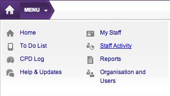 13 Administrator functionality monitoring staff activity This section will only be relevant where a firm has purchased CPD Essentials for staff and elected to make one person responsible for