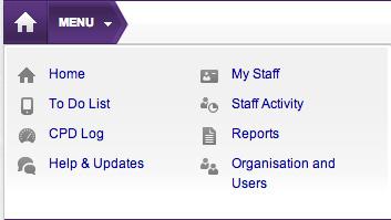 Other staff actions If you select a staff member by clicking the tick box to the left of their name, the drop-down (located above the list of staff) will become active.