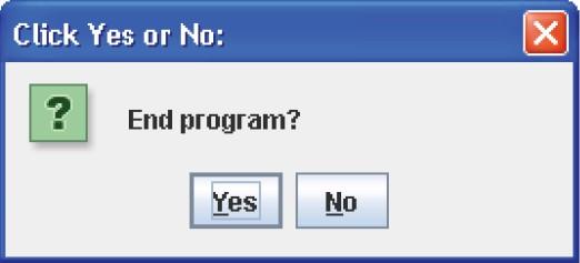 A Dialog Box for a Yes-or-No