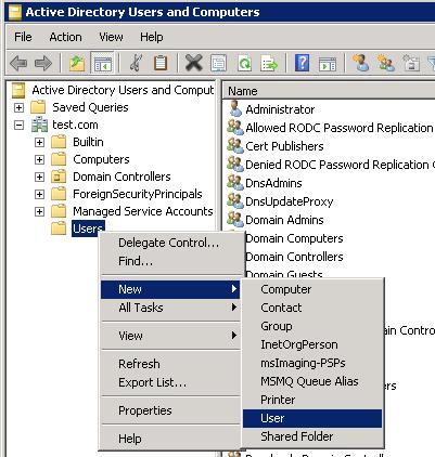 To add one active directory user: Click Start->Administrative