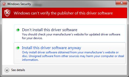 STEP 7: Driver software