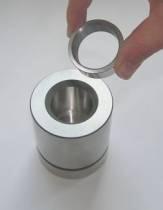 Insert a reusable steel ring into the die and make