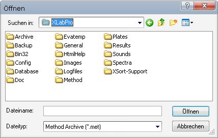 When the directory is selected, only the methodname.mar file will be shown.