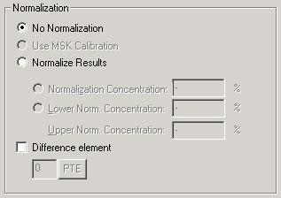 The option Normalize Results normalizes the results before each iteration step, so that the matrix effects are calculated again based on the new information.