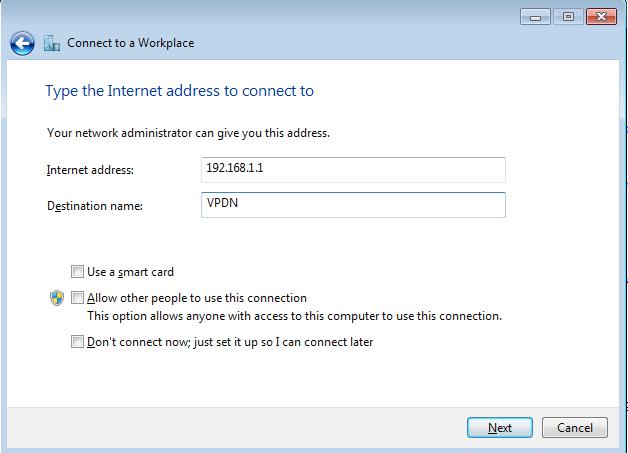 Enter the IP Address of the Aggregator (in this