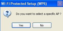 If you know its SSID, click Yes, otherwise click No. 4.