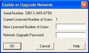 Setting the Number of Licensed Users If you purchased a multi-user network license to share DB/TextWorks on a network, you must specify the number of licensed users after installing DB/TextWorks.